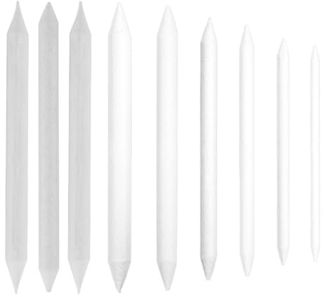 3/9 st pappersblandningsstubbar och tortillon set för student skiss ritning konstnär blandning stubbar och tortillion set fin detalj radergummi