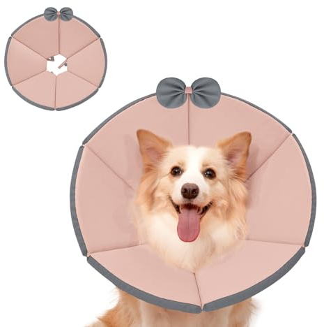 GGW mjuk halskrage hund justerbar andningsbar (rosa, XL)