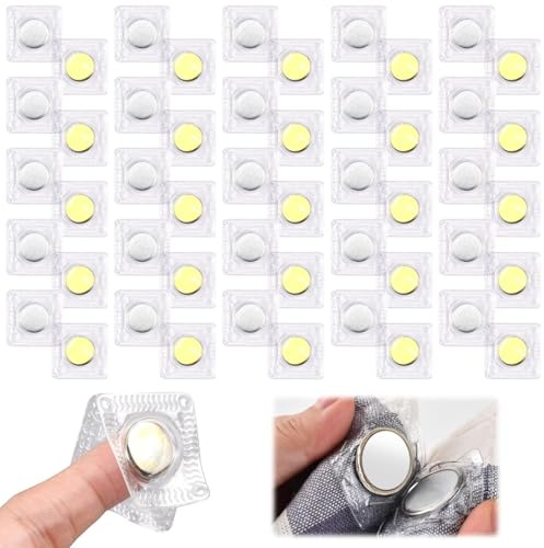25 Pairs Magnetic Bag Clasp, PVC Hidden Sew Magnetic Snaps for Bags | Invisible Round Magnet Snaps Sewing Accessorie, Magnets for Sewing for Handbags, Clothes, Leather Crafts