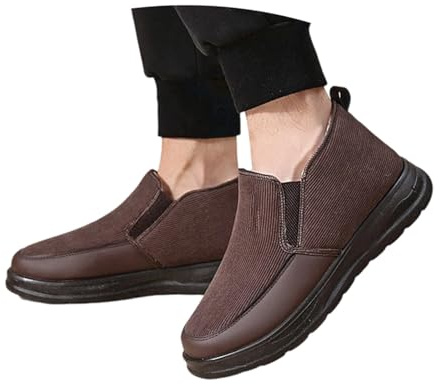 Men's Orthopaedic Walking Shoes with Lightweight Tear for Business and Sport, brown, 7 UK