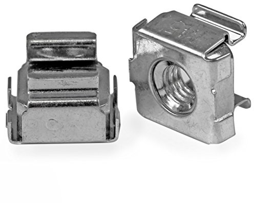 StarTech 100-Pack M5 Square Hole Cage Nuts and Installation Tool for 19 or 10 Server Racks, Cabinets and Enclosures, Silver - TAA