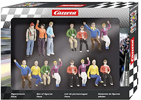 Carrera Race Spectators - Set of 15 Detailed Fans - 1:32 Scale Figures - Realistic Scenery Accessory for Slot Car Track Sets