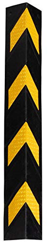 Kirstein Stagecaptain KS-8010 Kantenschutz - Eckenschutz aus flexiblem Gummi - Länge: 78 cm - Mit Reflektoren - Schwarz/gelb