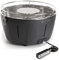 Barbecue de table sans fumée à charbon avec batterie rechargeable incluse. Diamètre : 34 cm. S'allume en 5 minutes (Noir Anthracite)