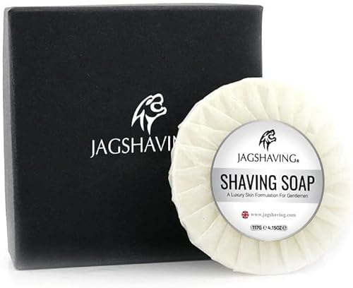 Jag Shaving Jabón de afeitar para hombres – Jabón de afeitar cremoso para una rica espuma – Jabón de afeitar hidratante para rellenar para el afeitado tradicional Adecuado para todo tipo de piel