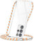CAROKI Crossbody Case for Samsung Galaxy S22 Ultra,Necklace Mobile Phone Cover with Cord Strap Clear Transparent TPU Soft iPhone Cover Holder with Neck Cord Lanyard Strap-Orange Blue