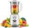 KIDISLE Retro Blenders for Kitchen, 34oz Glass Jar, 700W Smoothie Blender for Shakes and Smoothies, 3 Adjustable Speed for Milkshake, Ice Crush, Puree and Frozen Fruit, White