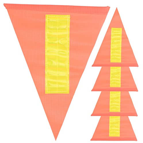 Housoutil 5pcs Reflective Warning Flag Orange Safety Flag Small Kids s Replacement Safety for Cycling Reflectors Reflective s Pennant for Bike Kids Cycling Accessory Pvc