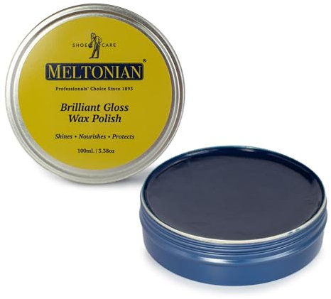 Meltonian Wax Polish Paste For Brilliant Gloss | Shines, Nuorishes, Protects | (Navy Blue, 100ml/3.38oz)