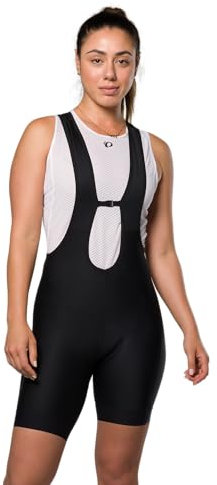 PEARL IZUMI Women's 8.5 Attack Bib Shorts, Reflective Elements with Silicone Gripper & Levitate Plus Chamois Pad, Black, Medium