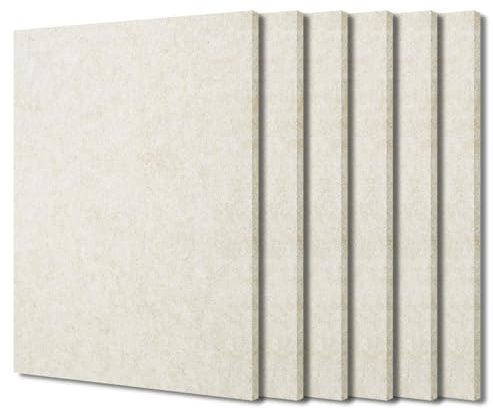 BXI Sound Absorber Acoustic Panels 40 x 30 x 0.9 cm, Pack of 6 High Density Acoustic Absorption Panels, Sound Absorbing Panels to Reduce Reverberation and Echo, Attachable Acoustic Panels for Wall