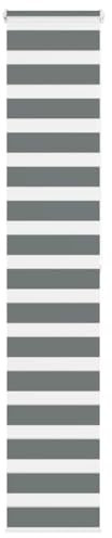 vidaxl zebra blind - dark grey fabric - polyester - 40x200 cm - modern pattern - chain hoist for easy light control - install with brackets or screws - perfect for living room, bedroom, office