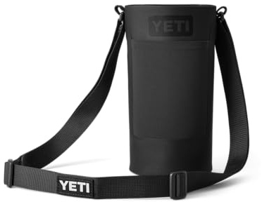 YETI Rambler Water Bottle Sling Large, Black | Durable Water Bottle Carrier with Shoulder Strap, Joey Pocket & Moulded Base for Upright Carry & Hands-Free Hydration