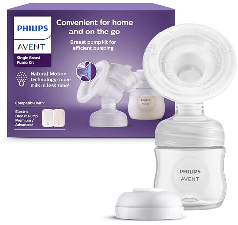 Philips AVENT Einzelmilchpumpen-Kit, mit der Natural Motion Technologie, ohne Motoreinheit, einfaches Reinigen und Zusammensetzen, Modell SCF337/01