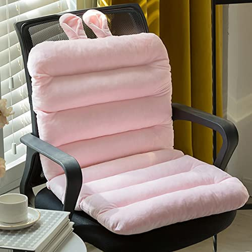 FZKun esk - Cojín para silla, asiento acolchado relajado de una pieza con soporte de respaldo alto, almohadilla cómoda de terciopelo suave para estudiantes sentados durante mucho tiempo, oficina