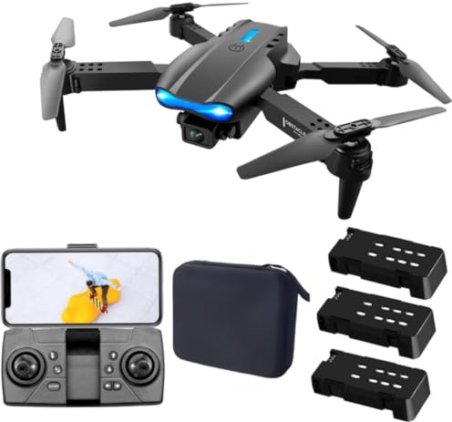 K12 Mini Drone with Camera 1080P, Brushless Motor Drones, 3x Batteries 60+mins Flight time, Obstacle Avoidance, Headless Mode, Foldable Design, One Key Take Off