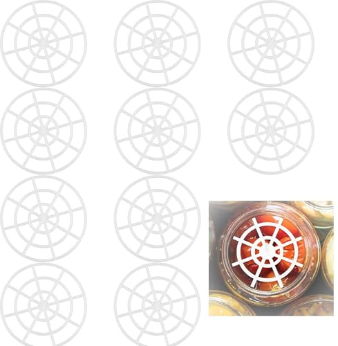 Hezhou 10 PCS Piccoli Pesi Fermentazione Pesi Fermentazione Peso Fermentazione Compatto Parziale Pesi Fermentazione Plastica Piastra Pressatura a Rete per Kimchi Crauti e Fermentazione Vegetale (A)
