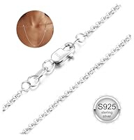 Adramata Collier Argent 925 Femme 1.2MM Fine Longue Chaine Argent/Plaqué Or 14K Femme Colliers pour Femmes Hommes Chaine Collier sans Pendentif Bijoux Cadeaux 41/51/56/61/66CM