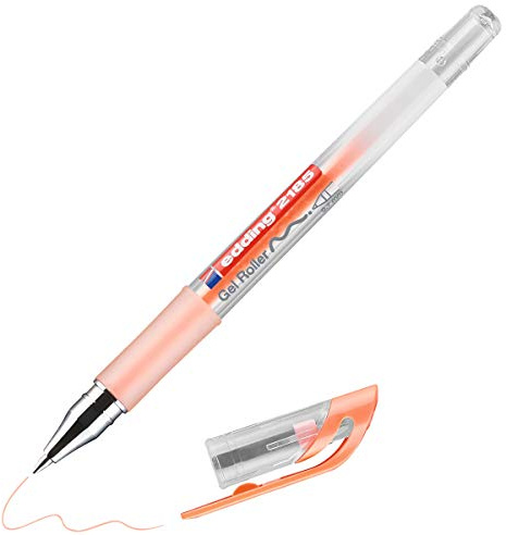 edding 2185 Gelroller - pastell-orange - 1 Stift - 0,7 mm - Gelstifte zum Schreiben, Malen, Mandala, Bulletjournal - Gelschreiber, Gelmalstifte