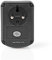 Nedis - Convertidor de corriente - Enchufe a tierra - Equipado con un fusible - Punta de cargador - Transformador - 230 V AC 50 Hz - 45 W - Convertidor - Negro