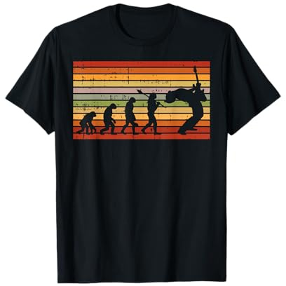 Evolution Concert Guitare 2 Instrument Musique Rock Cadeau T-Shirt