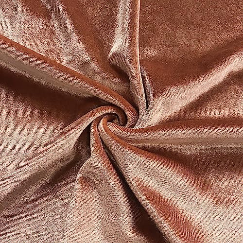 David Angie Stretch Velvet Fabric Polyester Spandex Fabric by The Yard,Ideal for Sewing Costumes Craft of DIY by Apparel,Tables, Curtains & Sofa for Home Decoration (Shell Pink)