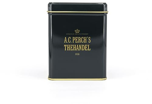 A.C. PERCH'S Teedose für Losen Tee 100g | Dunkelgrün | Klassische Quadratische Tee Box | Edle und Praktische Aufbewahrung für Losen Tee und Teebeutel
