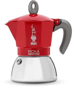 Bialetti Moka Induction - Exclusive Moka pot Red, Stainless steel