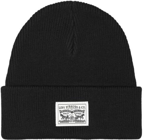 Levi's Herren Backpatch Beanie, Regular Black, UN