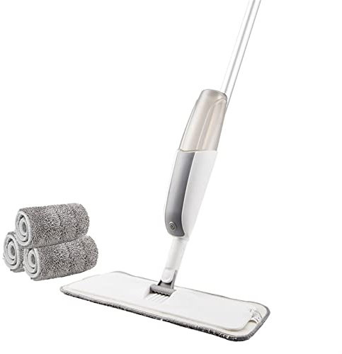 Trapeador en Aerosol para Limpiar Pisos con Almohadillas de Microfibra Reutilizables Trapeador de Mano Giratorio de 360 ​​​​° Herramientas limpias para el hogar Cocina Trapeadores de Pisos de Madera