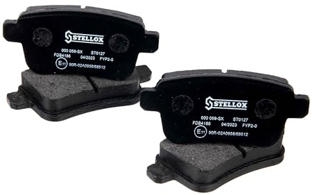 STELLOX 000 059-SX Bremsbelagsatz, Scheibenbremse (4 Stücke) – ECE-R90 Zertifizierung – Für PKW und Nutzfahrzeugen, Schwarz