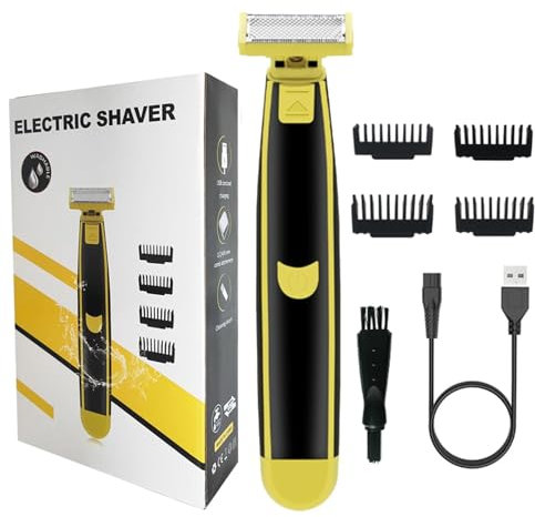 Rasoio elettrico per tutto il corpo, rasoio elettrico da uomo, tagliacapelli ricaricabile per tutto il corpo, rasoio per il corpo, rasoio ergonomico per il corpo, rasoio elettrico rotante da uomo