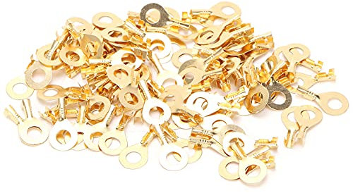 Terminale Ad Anello con Capocorda, Resistenza Alle Alte Temperature Eccellente Resistenza Meccanica Buon Isolamento Terminale Pressato a Freddo con Anello in Ottone per