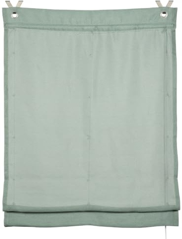GARDINIA Estor Enrollable sin Perforaciones, para Colgar, Opaco, translúcido, Estor Enrollable, Zen Silence, Arco Verde, 100 x 140 cm (an x al)