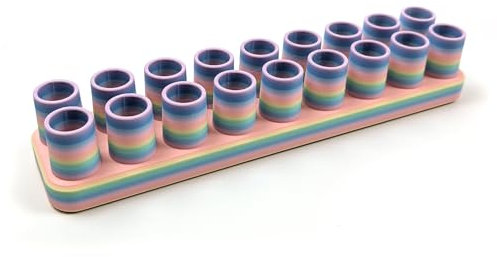 Stiftehalter für Kinder - kompatibel mit Stabilo Woody - 18 Fächer (Regenbogen (gerade))
