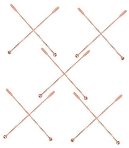 UKCOCO Cuchara Mezcladora de Inoxidable 10 Piezas Agitador Multifuncional para Bebidas Cócteles Café Bar Accesorio de Cocina y Resistente