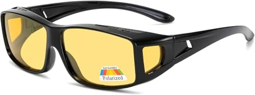 Anti-pollen Glasögon Solglasögon, Myopi, Polariserade Solglasögon, Anti-dropp, Dammtäta, Skyddsglasögon Lämpliga För Vuxna Män Och Kvinnor, Polarized Yellow, Bright frame