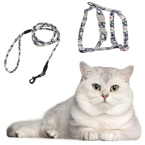 Veemoon Pettorina Anti-trazione per Cani e Cuccioli a Gilet Guinzaglio, Cinghia da Tiro Regolabile in Nylon Resistente, Colore Blu Scuro, Set per Passeggiate Quotidiane e Addestramento
