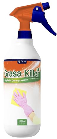 Spray Limpia Moho para paredes, juntas, azulejos, baldosas, baño, suelo, ducha y resto de superficies con humedad/fórmula anti moho quita mancha de humedades limpiador de juntas (Grasa Killer)