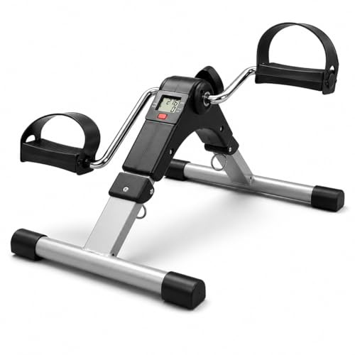 Pedales Estaticos Personas Mayores - PINCHO - Pedaleador para Ancianos, Bicicleta Estatica, Pedaleador de Piernas y Brazos con Pantalla LCD, Pedalear Sentado con Resistencia Ajustable - Portatil