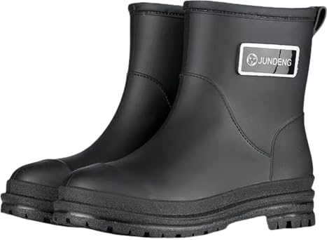 Botas de goma para mujer, medias altas, ligeras, impermeables, antideslizantes, de caña corta, cómodas para el trabajo al aire libre, botas de goma para mujer, zapatos de jardín, botas de lluvia