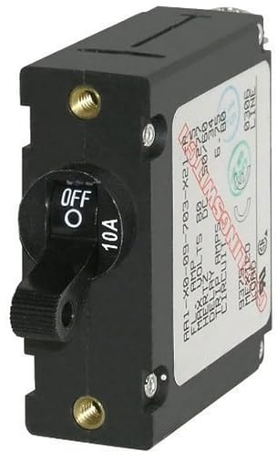 Blue Sea Systems 7204 AC/DC Single Pole Magnetic World Circuit Breaker,Black
