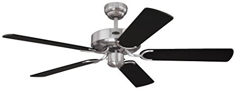 Westinghouse -78370 Ventilateur de plafond d’intérieur en acier brossé de 132 cm Cyclone