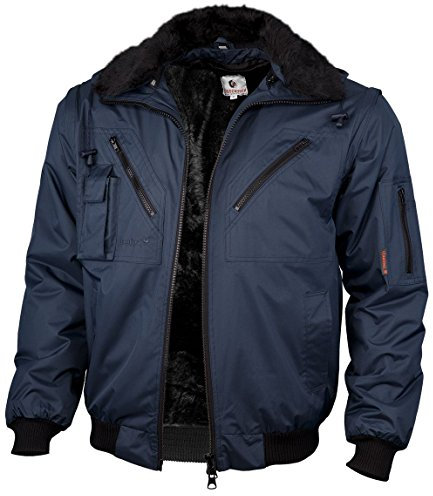 QUALITEX HIGH QUALITY WORKWEAR PILOTJACKE 100% PES MIT Teddyfutter+ABTRENNB.ÄRMELN Größe 4XL