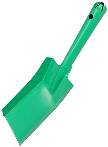 KOTARBAU® Pala para chimenea, Pala de carbón, Mango corto, Recogedor para estufas, chimeneas, barbacoas, Color verde, Pala de ceniza, Acero galvanizado