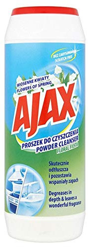 Ajax Detergente per polvere senza graffi Fiori di Primavera Verde 450g (confezione da 1)
