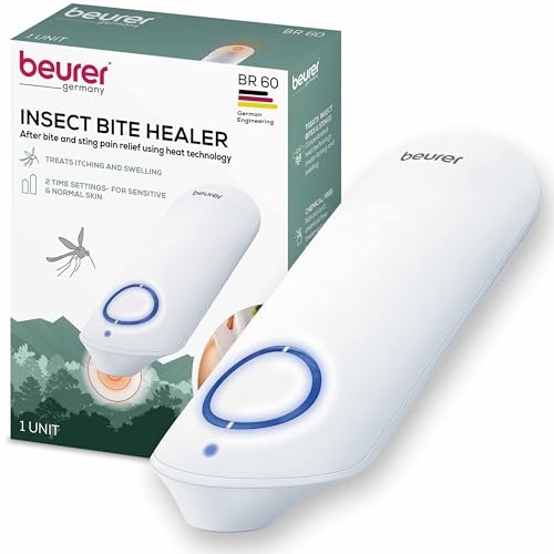 Beurer BR60 Insect Sting and Bite Relief, Bug Bite Healer for Chemical-Free Treatment of Insect Bites, Non-Toxic Natural Relief from Itching and Swelling, for Mosquito Bites
