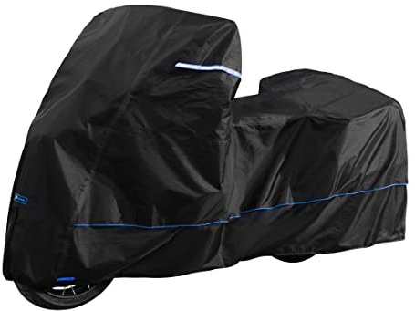 FENRIR 230cm 420D Motorcykelöverdrag motorcykel överdrag utomhu motorcykelgarage Vattentät UV-skydd Vindtät Ventilationsdesign Färgskyddande lager kompatibel med Äventyr Sida Låda Utförande