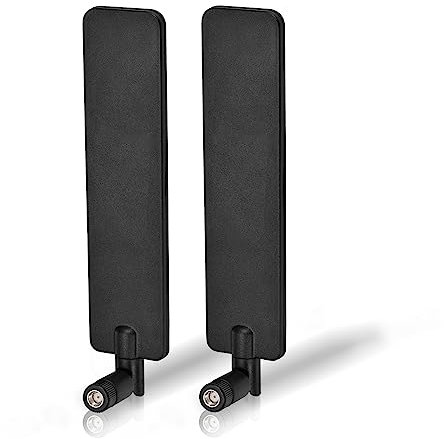 Bingfu Antena WiFi 6E Tri-Band (2.4GHz, 5GHz y 6GHz) con 5dBi MIMO RP-SMA Macho WiFi Antena para Router WiFi Conexiones Rápidas e Inalámbricas en Hogares y Oficinas Inteligentes