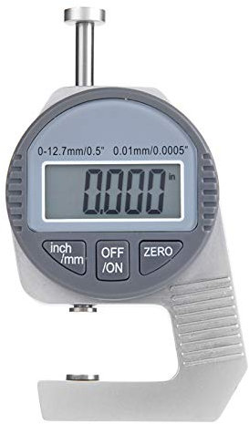 Medidor de Espesor Digital, Medidor de Espesor Plano Pantalla LCD Porcentaje de Lectura Micrómetro Electrónico